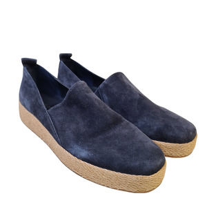 Vince Navy Blue Suede Slip On Espadrille Sneakers Shoes Size US 8 EU 38